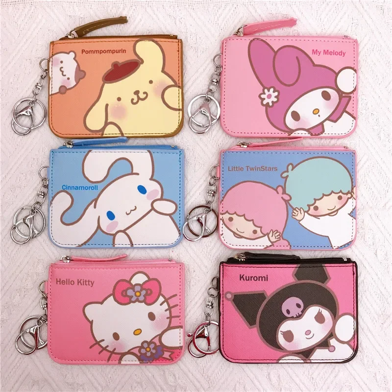 Hello Kitty Kawaii Coin Purses Sanrio Card Holders Melody Kids Purses and Handbags Little Twin Stars Mini Purse coin purse coin wallet photocard holder
