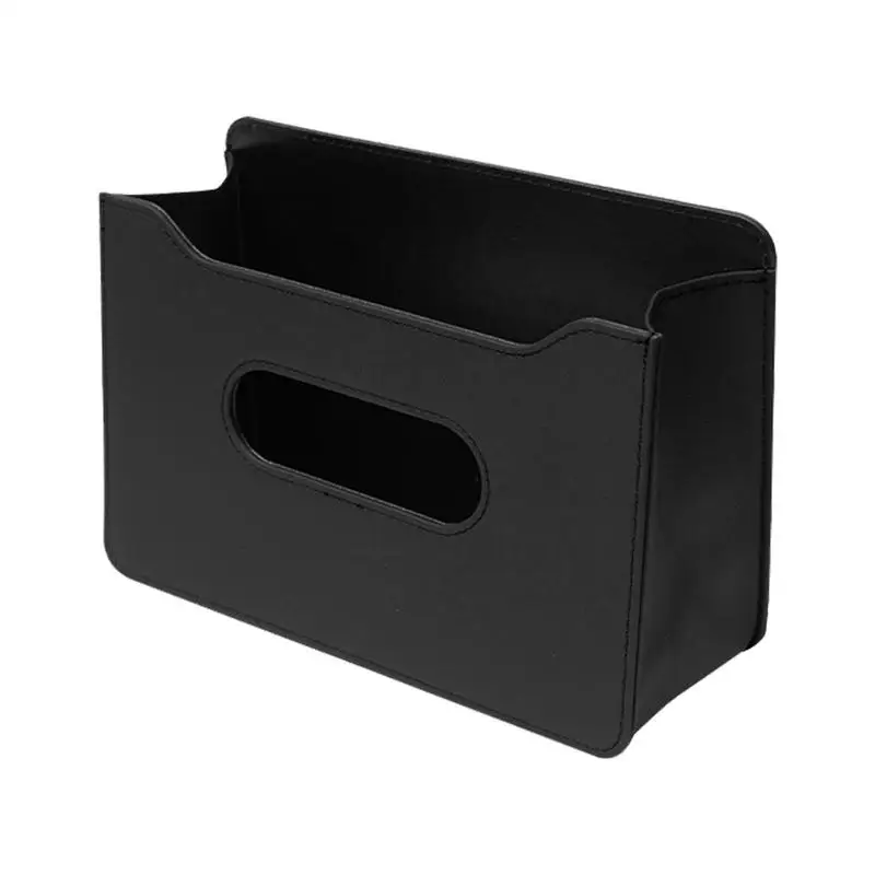 Auto Garbage Bag For Car Auto Seat Back Organizer For Kids Snacks PU Leather Vehicle Headrest Storage Box Large Capacity Easy To