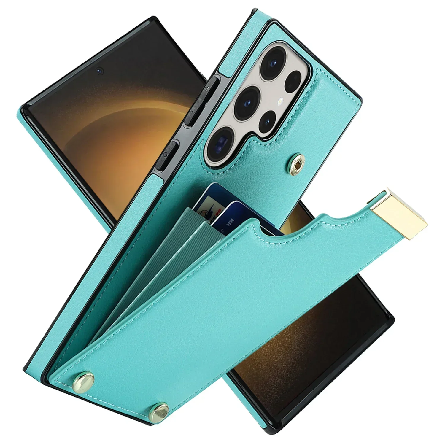 Leather Wallet Case with Organizer Card Slot