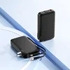 Power Bank 10000mAh Fast Charging with Its Folding Wall Plug AC Plug Own Cable 22.5W Mobile Power Supply 6