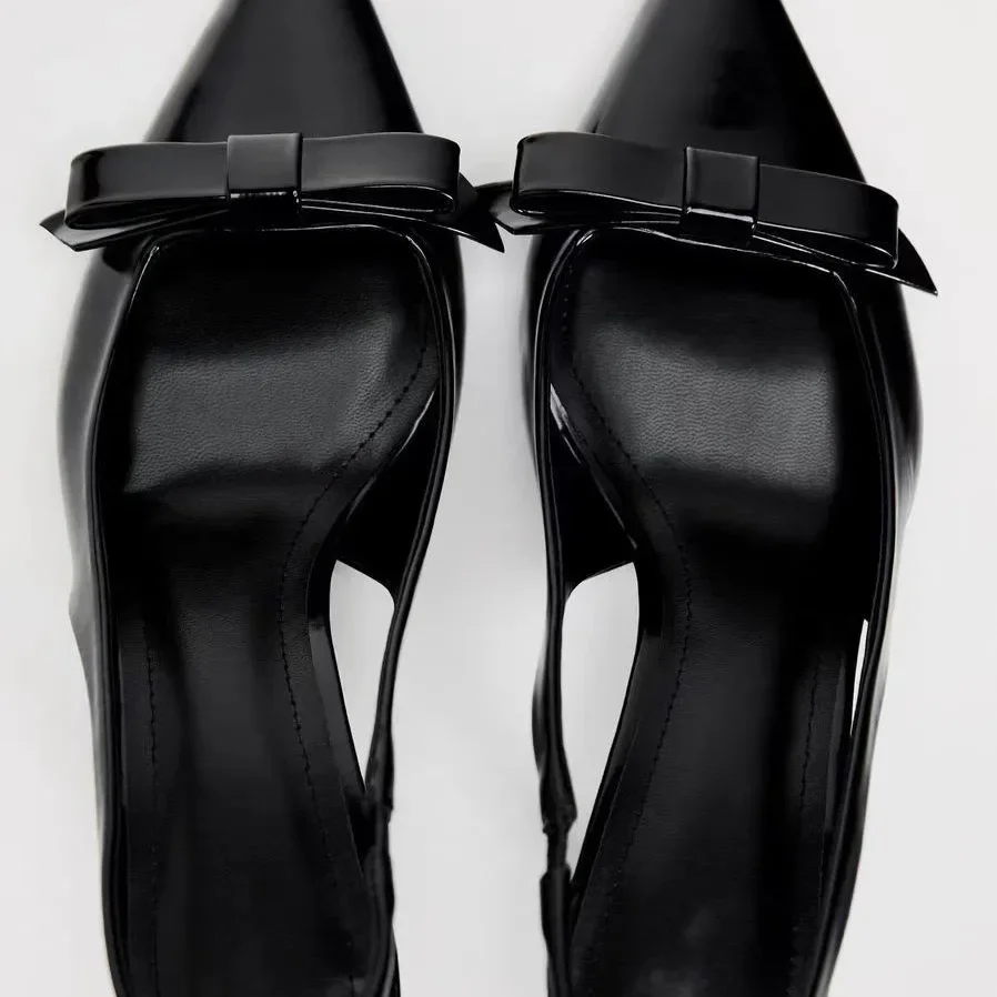 Summer High Heeled Sandals Women Elegant Bow Decoration Fashion Party Wedding Slingback Sexy Stiletto Ladies Dress Shoes women sandals women high heels