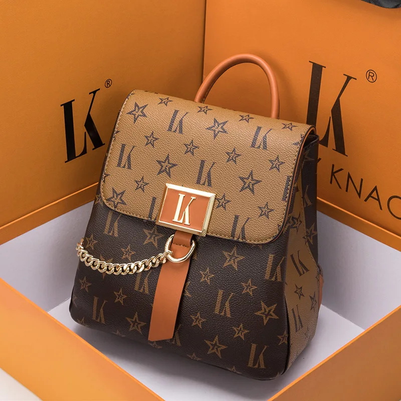 

Luxury Brand Casual Backpack Women's Autumn/winter 2023 New Trendy Fashion Vintage Soft Leather Travel Backpack Anti-theft