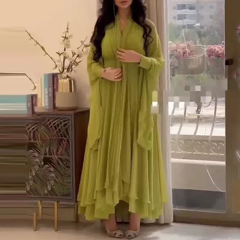 

Autumn Women O Neck Solid Color Skirt Suit Elegant Female Casual Party Sets Long Dress 2023 Fashion Lady Loose 2 Piece Set Dress