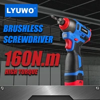 LYUWO 16V Electric Drill Screwdriver 160N.m impact Driver cordless drill Household Multifunction Hit Power Tools 1