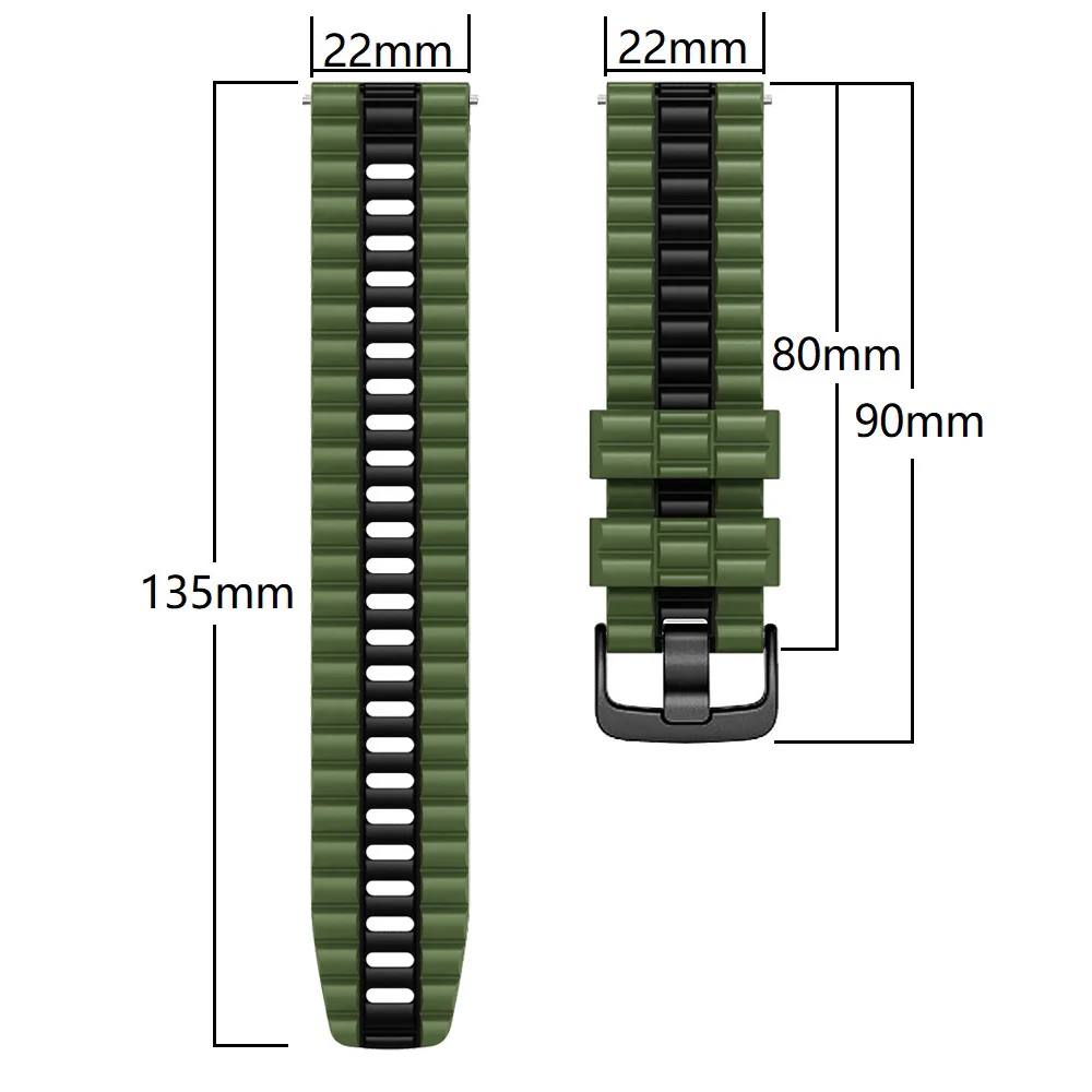 Versatile 22mm Silicone Watch Band - Stylish Strap