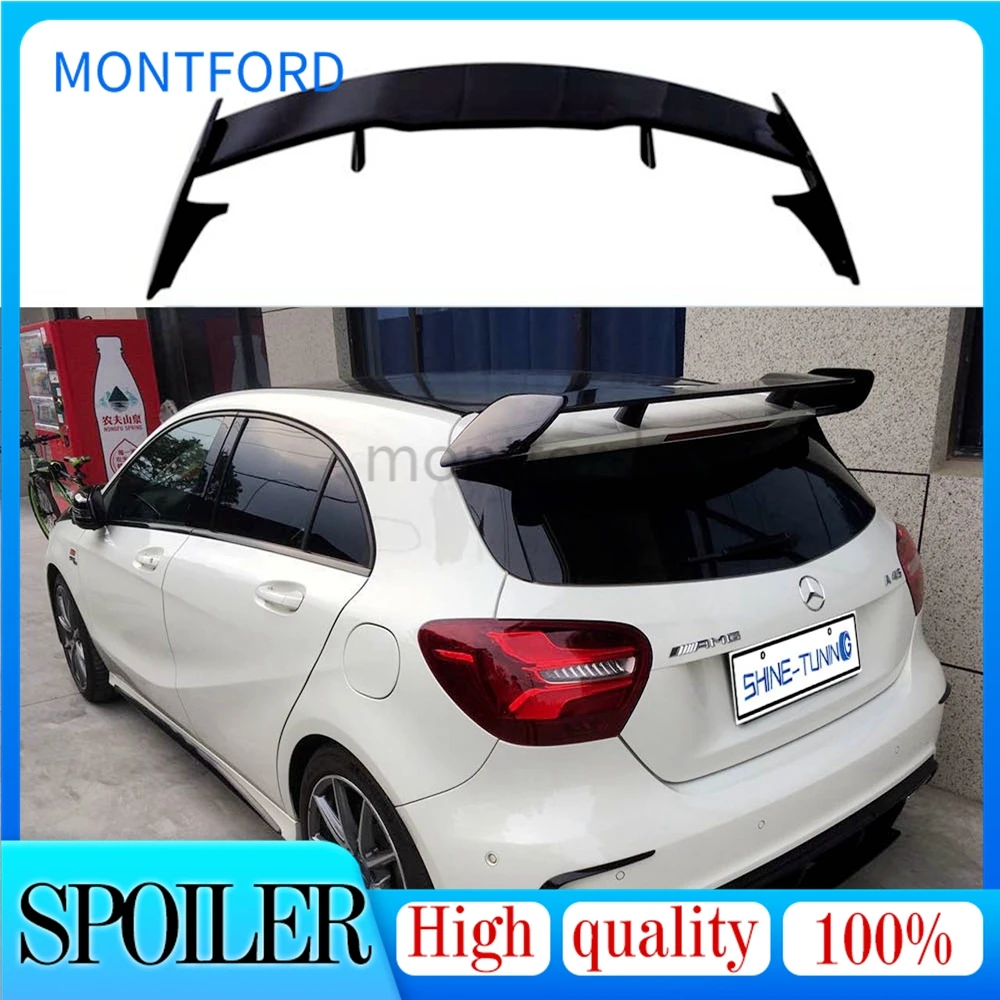 

For Mercedes Benz A Class W176 A160 A180 A200 A250 A45 AMG 5-door Hatchback 2013-2018 ABS Plastic Rear Spoiler Wing Trunk Cover