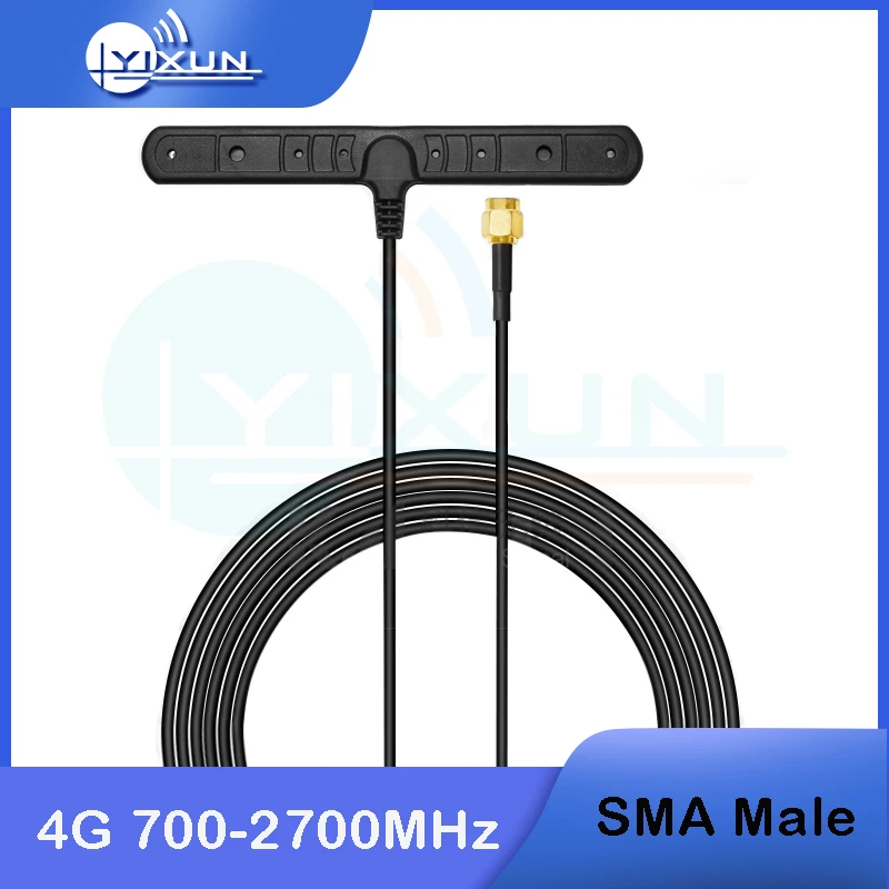 야외 T형 패치 안테나, 700-2700MHz GSM, 3G LTE 옴니 공중 리시버, SMA 수, 자동차 스마트 계량기, DTU NB-IOT, RG174, 1.5m, 4G