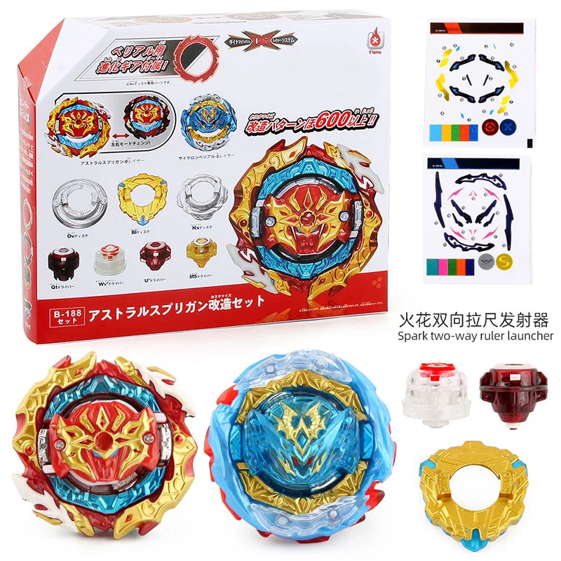 

Burst Gyro Toy B-188 Starlight Giant Fighting Gyro With Spark Two-way Ruler Launchers Beyblade Toys Sale