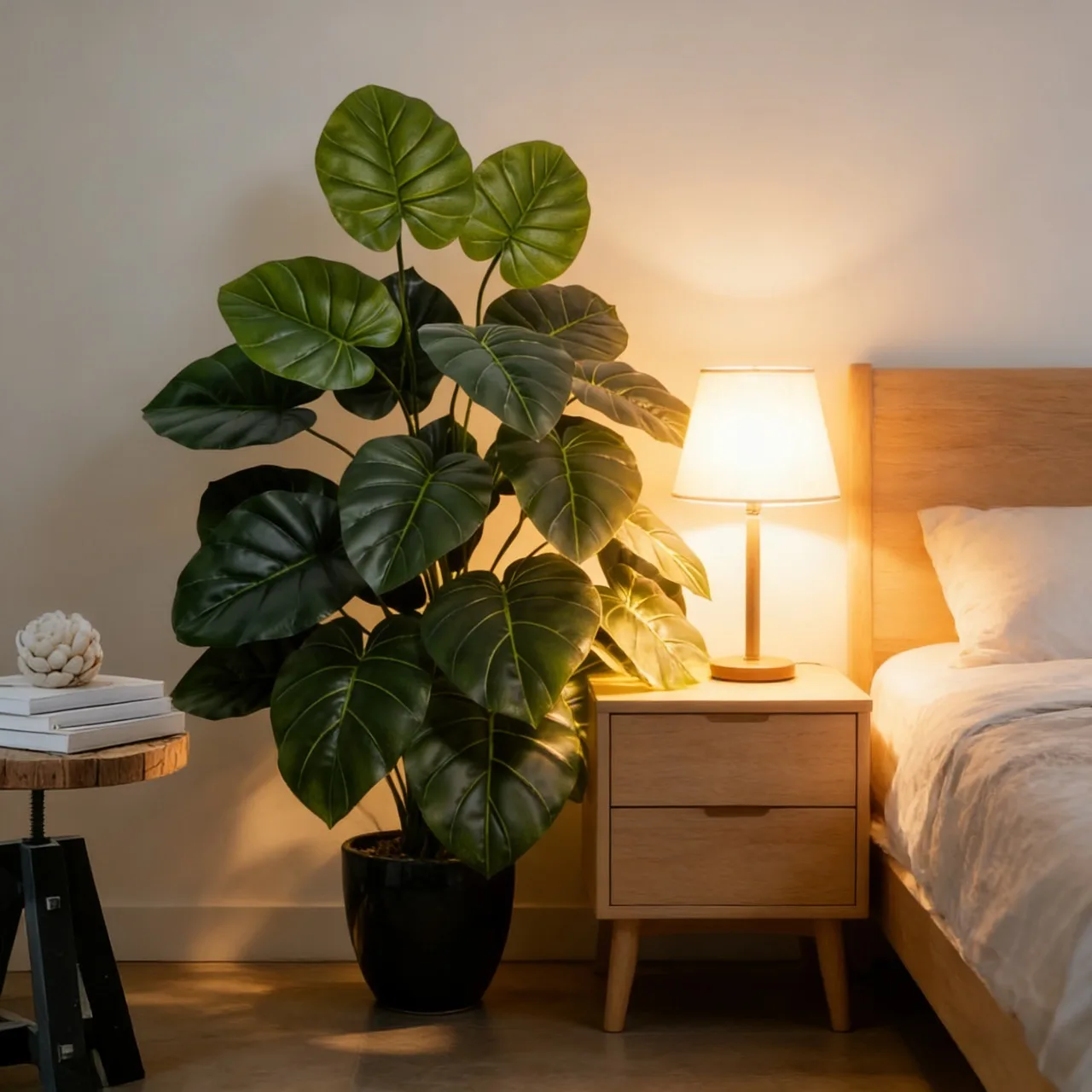 60-105cm Große Künstliche Palme Künstliche Monstera-Pflanzen Zweig Plastik Schildkrötenblätter Realistische Blätter für Heim- und Gartendekoration – Detail 3