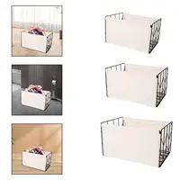 Folding Laundry Basket Utility Storage Basket for Apartment Craft Room Hotel 1