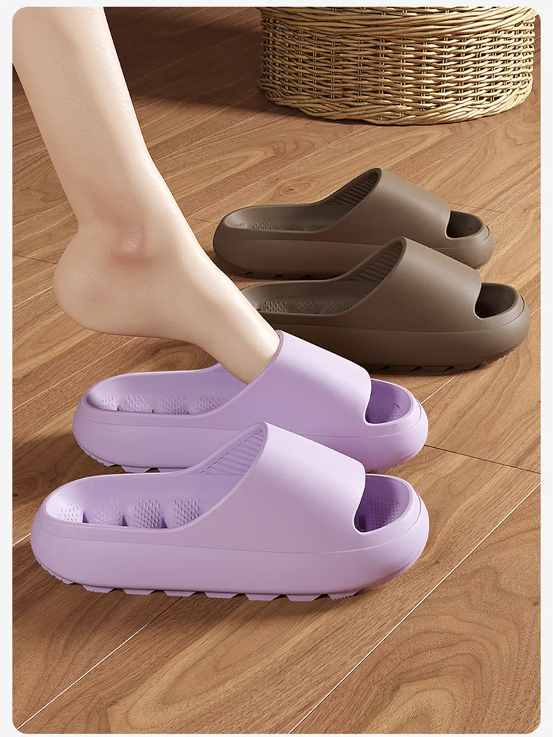 Eva Perforated Shower Slippers Non-slip Summer Slides For Unisex_voghion.com
