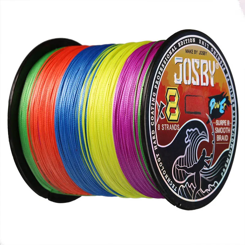 JOSBY 8 Strand Japan Super Strong PE Braided Fishing Line Multifilament Fishing Line 500m Braid Thread Black 8 Braid 18LBS-85LBS 2