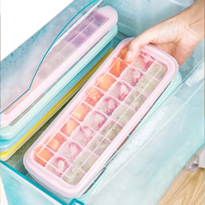 Formwell Ice Cube Tray - Silicone Ice Cube Trays with Bin, Ice Cube Trays  for Freezer, Ice Bucket, Ice molds - AliExpress