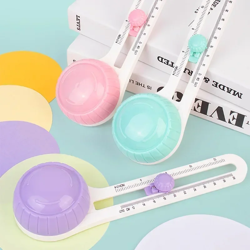 플라스틱 2-20cm 원형 종이 커터 다기능 공예 절단 도구 종이 스크랩북 카드 커터 가정 연구 사무실