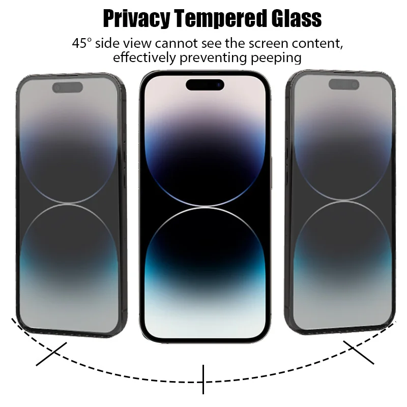 Protector de Pantalla para iPhone 15 Pro Max Anti Espía Mica de Vidrio  GENERICO