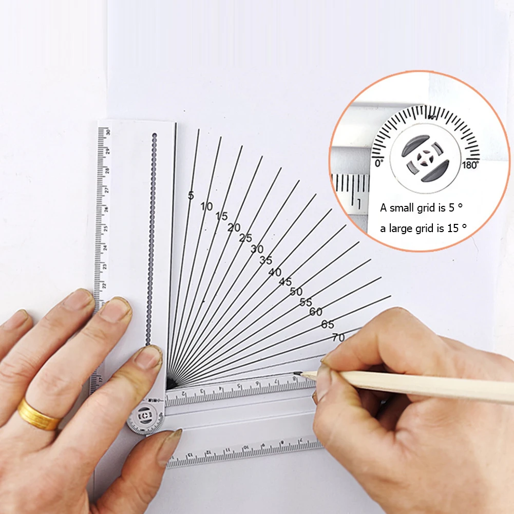 Folding Geometric Ruler - Multifunctional Drawing  Drafting Tool