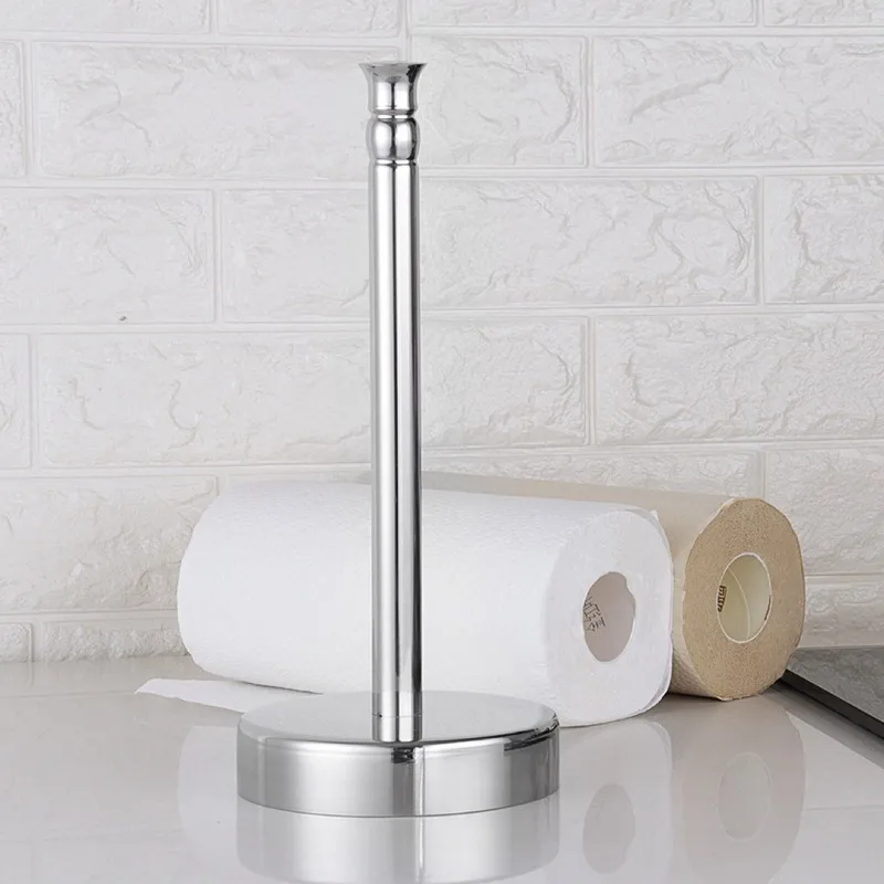 Stainless Steel Vertical Paper Towel Holder Stand For Home Kitchen Countertop Living room vertical paper roll holder WJ814 paper towel holder,paper towel rack
