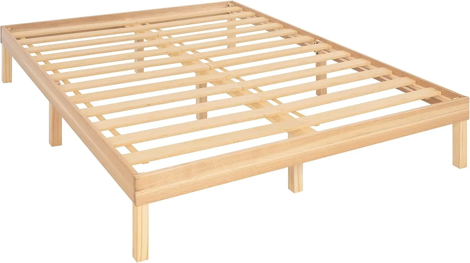 14 Inch Solid Wood Platform Bed Frame, Pine Wood Platform , No Squeak 4