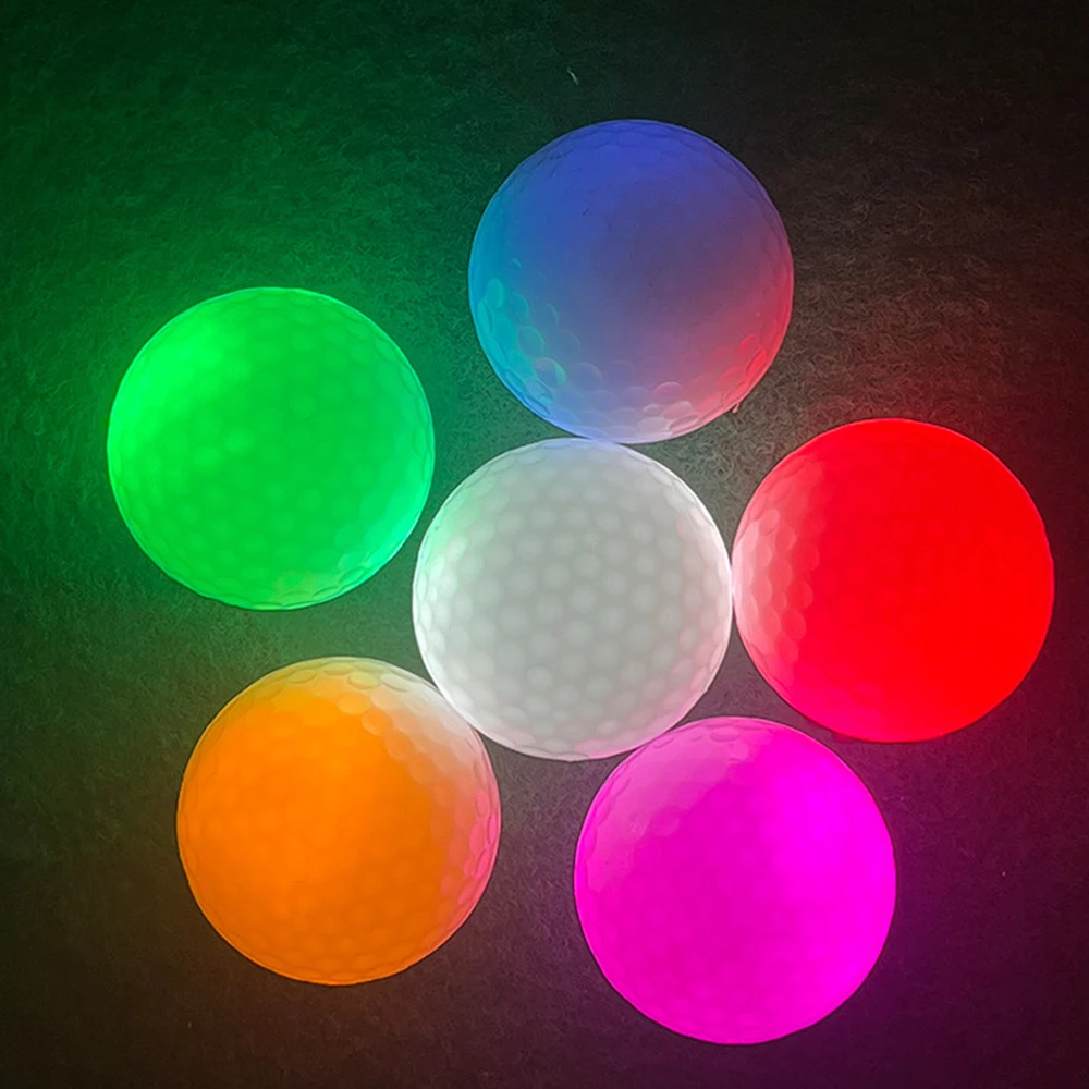 Golf Balls Glow Golf Balls for Night Sports Luminous LED Glowing in The Dark Long Lasting Bright