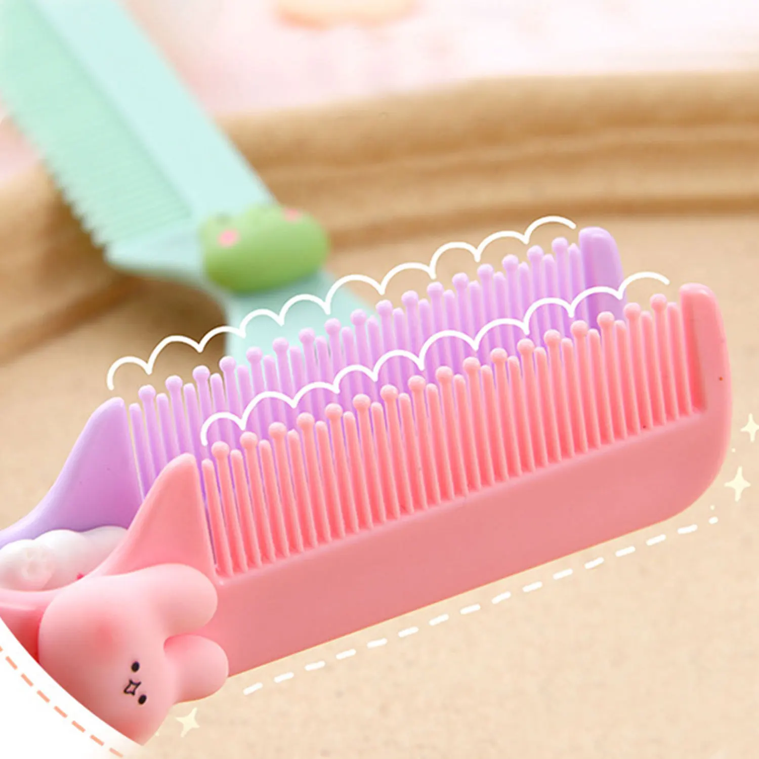 Cute children baby comb newborn special portable small comb safety anti-scratch cute distribution hair brush comb hair comb hair comb set