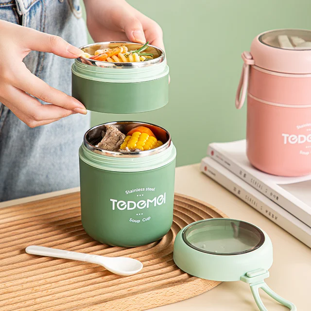 Stainless Steel Vacuum Thermal Lunch Box Insulated Lunch Bag Food Warmer  Container Thermos Soup Cup Bento Box For Kids Student - Lunch Box -  AliExpress