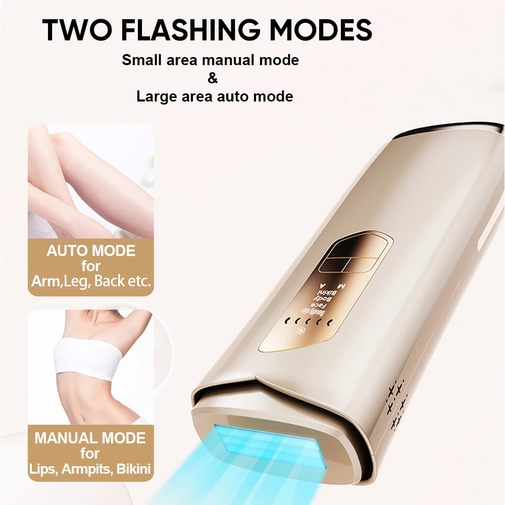 Vancostar Laser Epilator Cool 999999 Flash 4 Function Mode Bikini Trimmer Beauty Health Permanent IPL Hair Removal Free_voghion.com