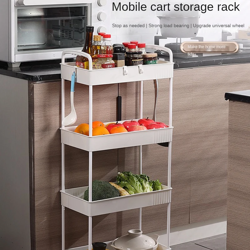 

Multi-layer Plastic Kitchen Storage Rack Floor-standing Shelf
