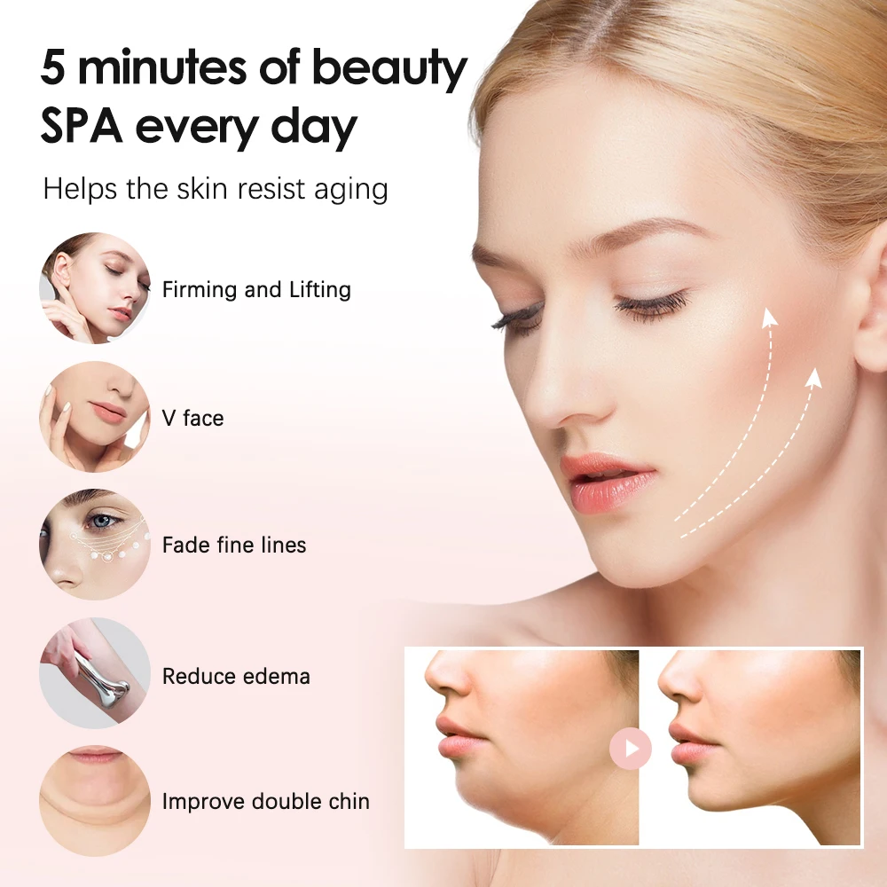 Micro-current Electric Facial Slimming Roller Facelift Massager Fades Fine Lines and Dark Circle V-fac Facial Massager Facial Massage Instrument Beauty Instrument