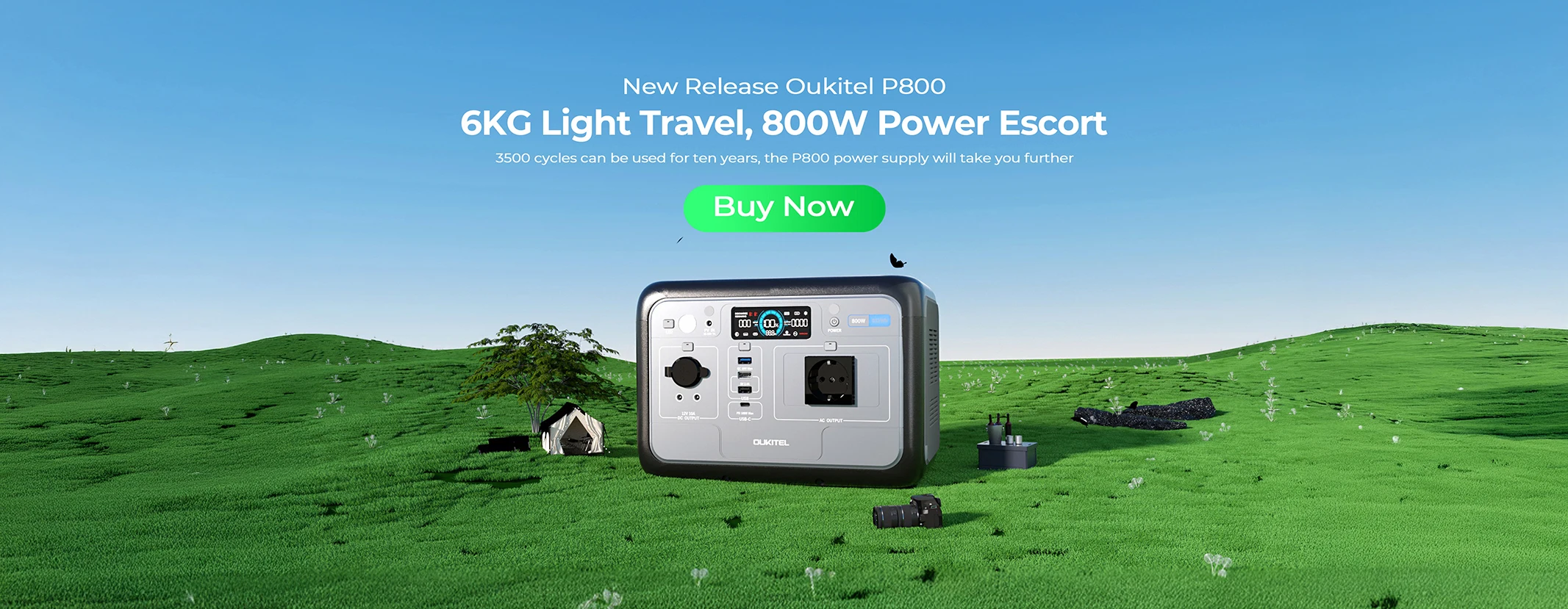 OUKITEL P800E PLUS Portable Power Station 800W Solar Generator 512Wh Lifepo4 Battery Home Backup Outdoor Camping Mobile power