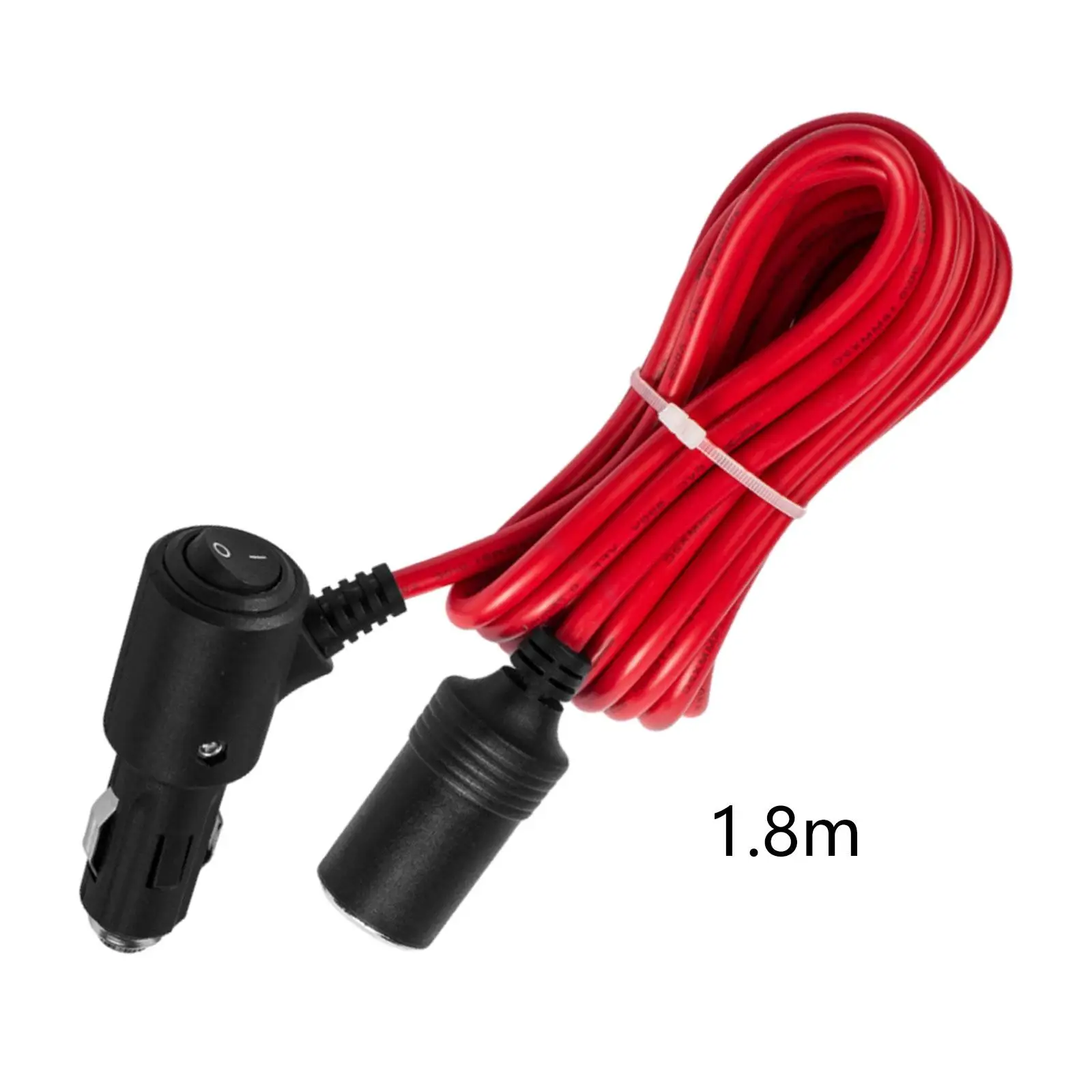 Cigarette Lighter Extension Cord Automotive Accessories 1.8M 5.9ft Male Plug to Female Socket Heavy Duty 180W High Power 12V-24V