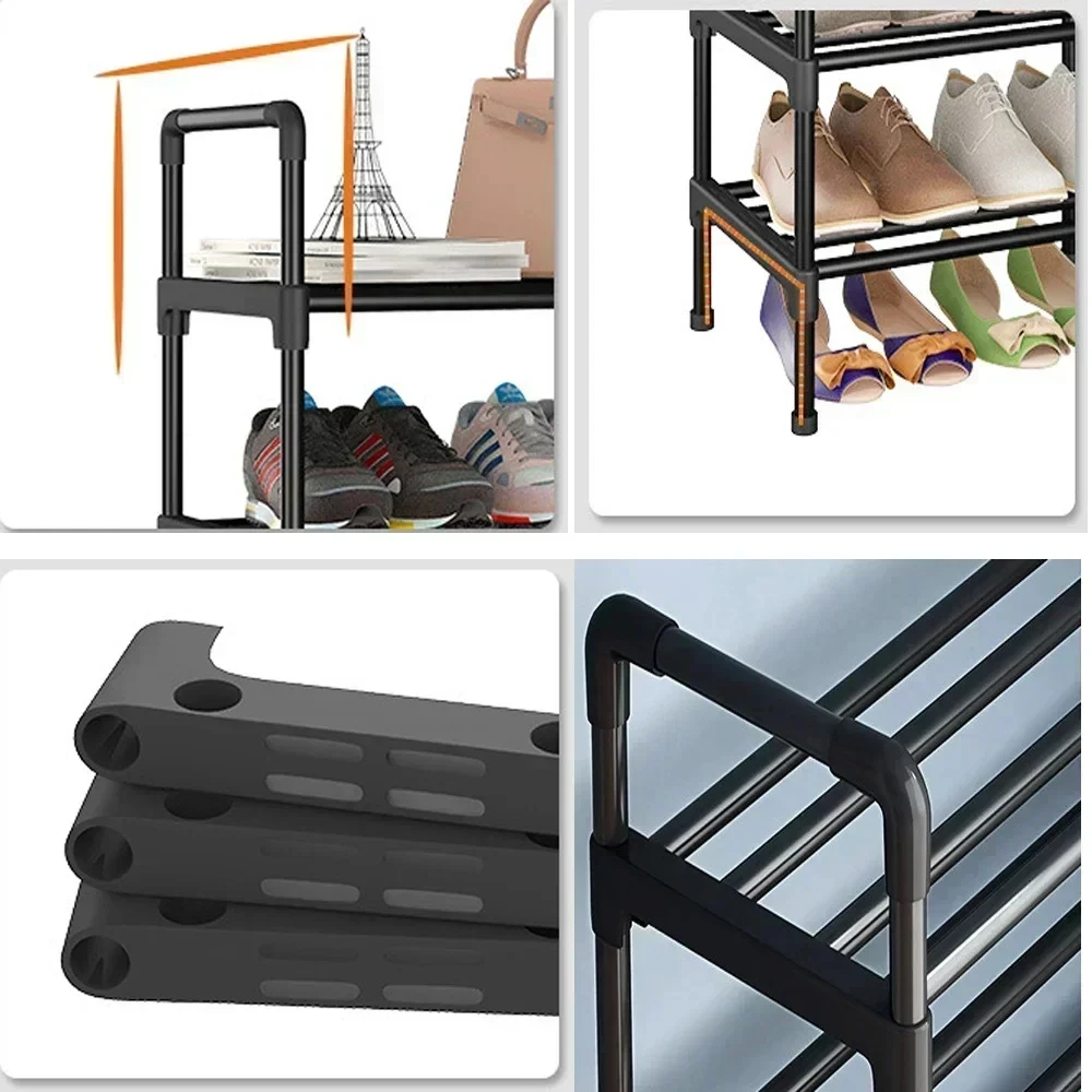 3-8 Layer Shoe Rack DIY Easy Assemble Dustproof Boots Organizer Stand Holder Space-Saving Shoes Storage Shelf Shoe Cabinet shoe rack fabric shoe cabinet