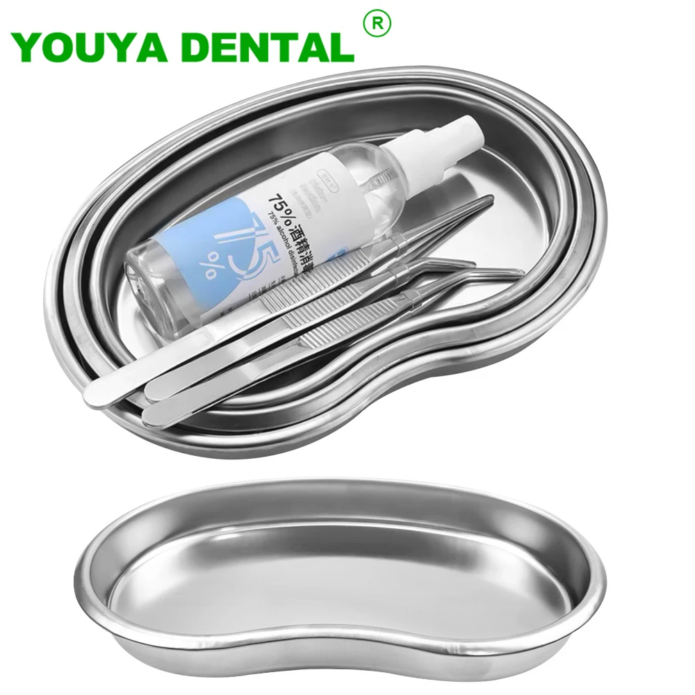 

Dental Surgical Curved Tray Stainless Steel Disinfection Dish Medical Bending Plate Dentistry Dentist Instrument Placement Box