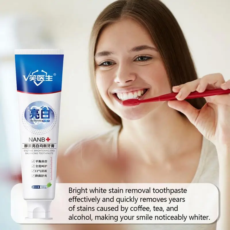 Probiotic Toothpaste Brightening And Deep Cleaning Toothpaste For Adults Yellow Teeth Corrector Brightening Enzyme Tooth Care