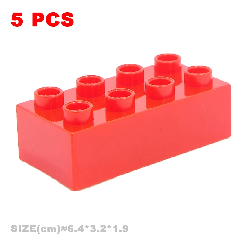 MOC Big Building Blocks Compatible With Duploes Base Bricks Thick Thin Square Assemble Children's DIY Educational Creative Toys 4