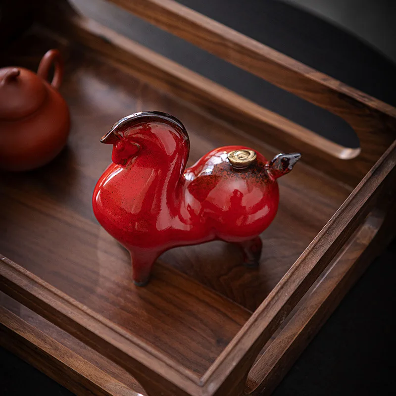 0007 Chinese Handmade Ceramics Tangma Souvenirs Immediately Have Money Creative Lucky Ceramics Office Decoration Desktop Art