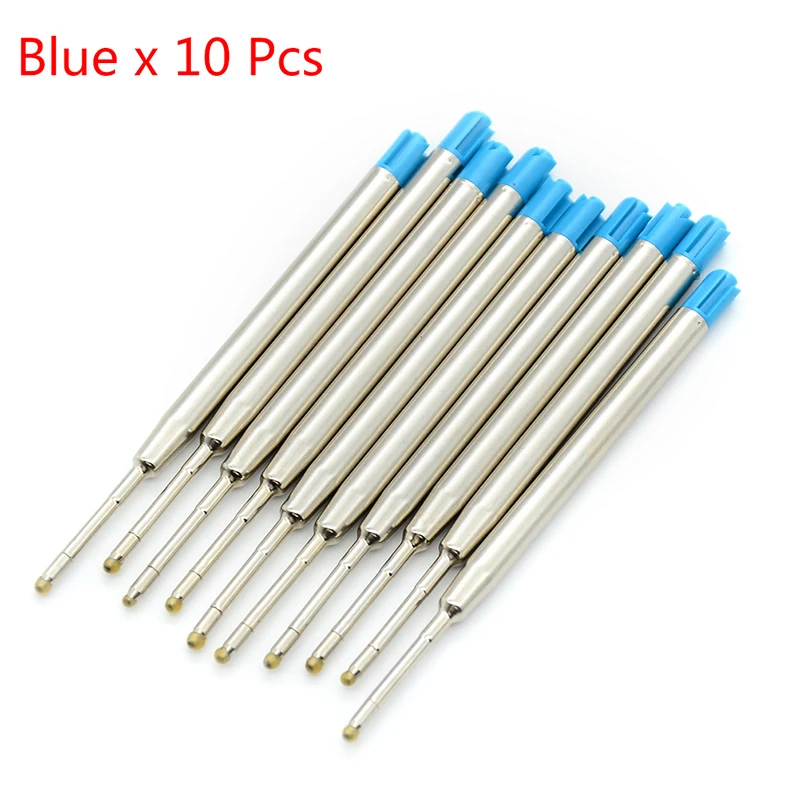 Premium Blue & Black Ink Ballpoint Pen Refills - Pack of 10