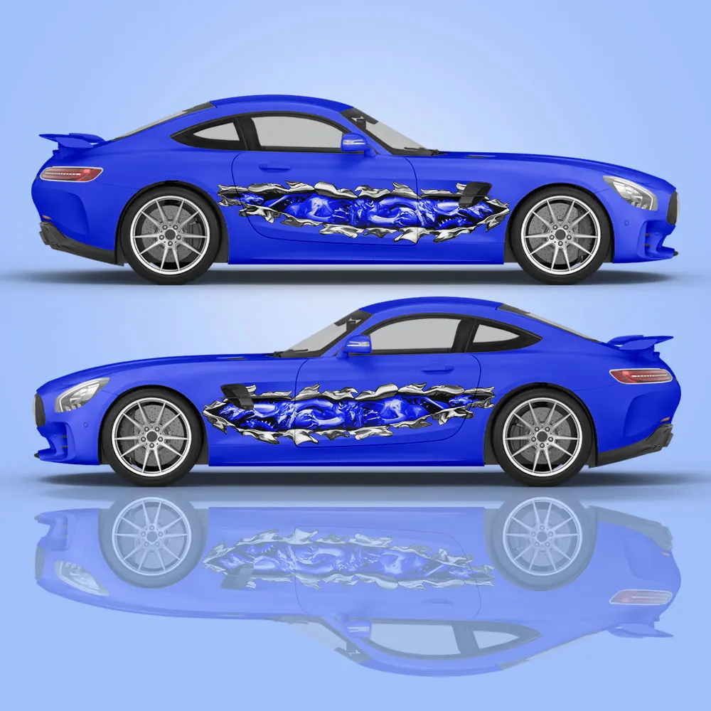 

Runaway Dinosaur Shape Sticker Animal Roaring Sticker Side Graphic Vinyl Fashion Auto Parts Car Wrap Decal