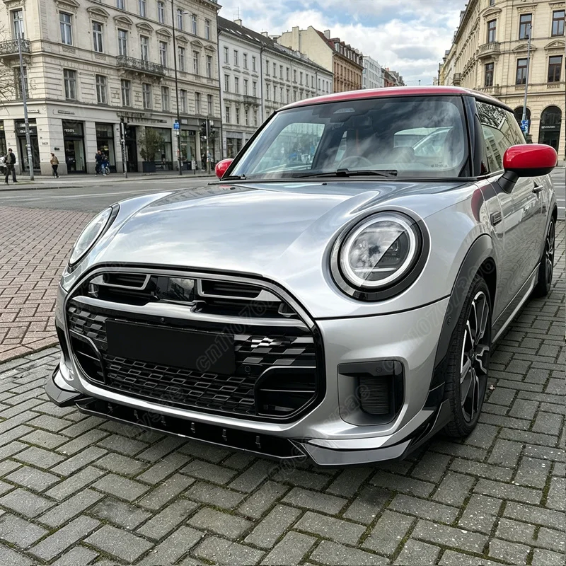 BMW 미니 쿠퍼 JCW F65 F66 F67 2024 2025 프론트 범퍼 립 로워 턱 스포일러 프론트 에이프런 스플리터 자동차 장식 부품