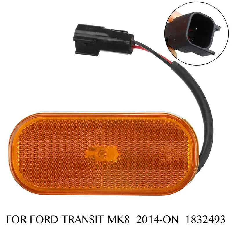 

1PC Side Marker Light For Ford Transit 2014-21 ON MK8 Side Marker Lights Lamp Lens New 2.2 2.0 1832493