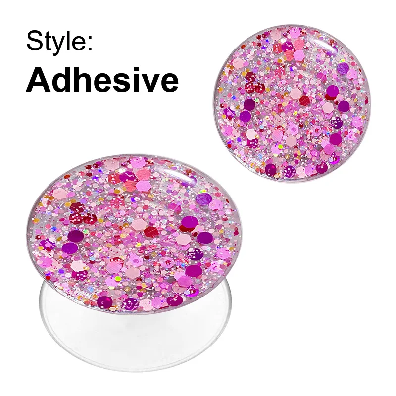 Glitter Foldable Phone Grip and Ring Holder with Adhesive