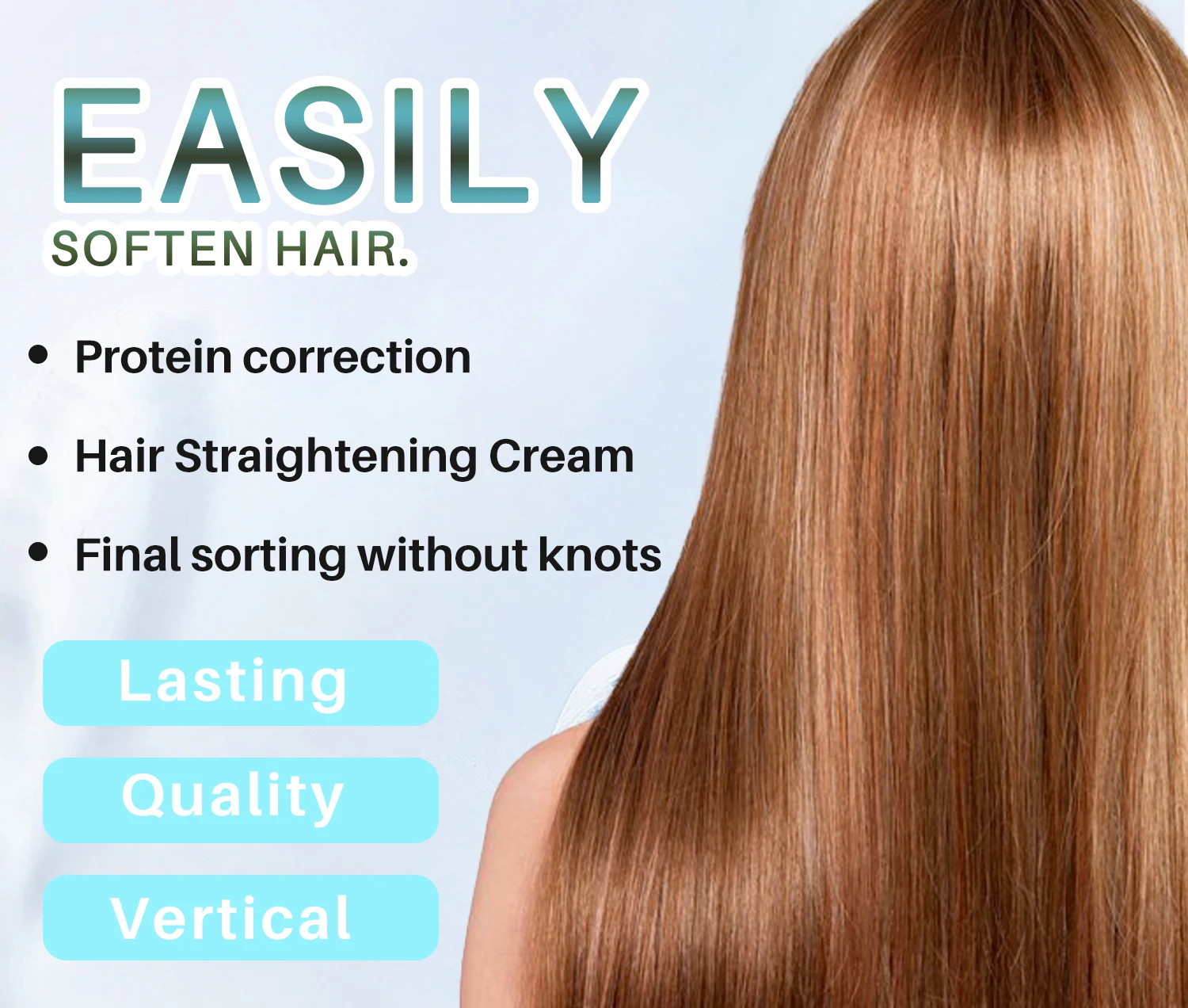 Description Picture 5 of itemHair Straightener Cream Protein Correction Cream Professional Keratin Hair Treatment Straight Repairs Damage Hair Care Products