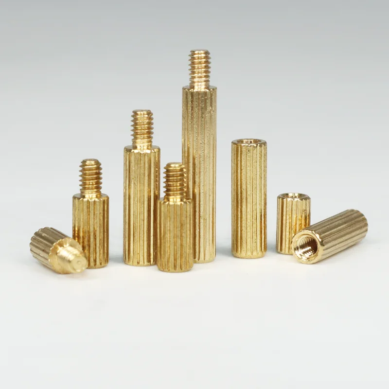 Brass Knurled Round Motherboard Standoffs Screws Nuts Kit M2 Hex Male Female Copper Spacer Pillar for Electronic DIY PCB Circuit