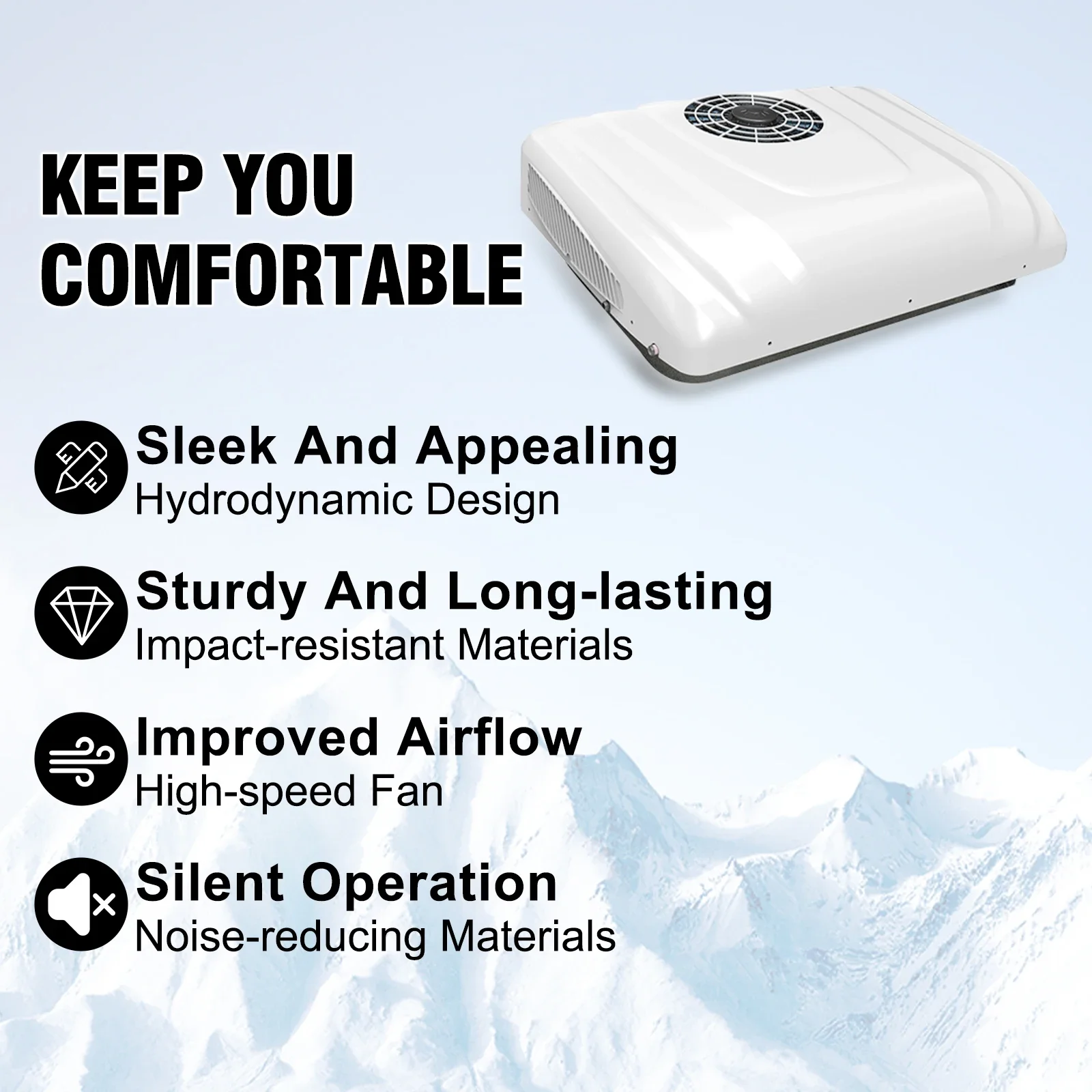 Rv Rooftop Air Conditioner Truck Parking Apu Air Conditioning 12V Electric Conditioner For Truck Van Car