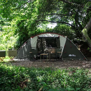 MOBI GARDEN Camping Tunnel Tent Outdoor Living Tent Windproof Rainproof Portable 2