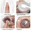 Nail Stamper Jelly Silicone Printing Nail Polish Stamping French Tip Nail Stamp Template with Scraper Manicure Stencil Tools Set 4