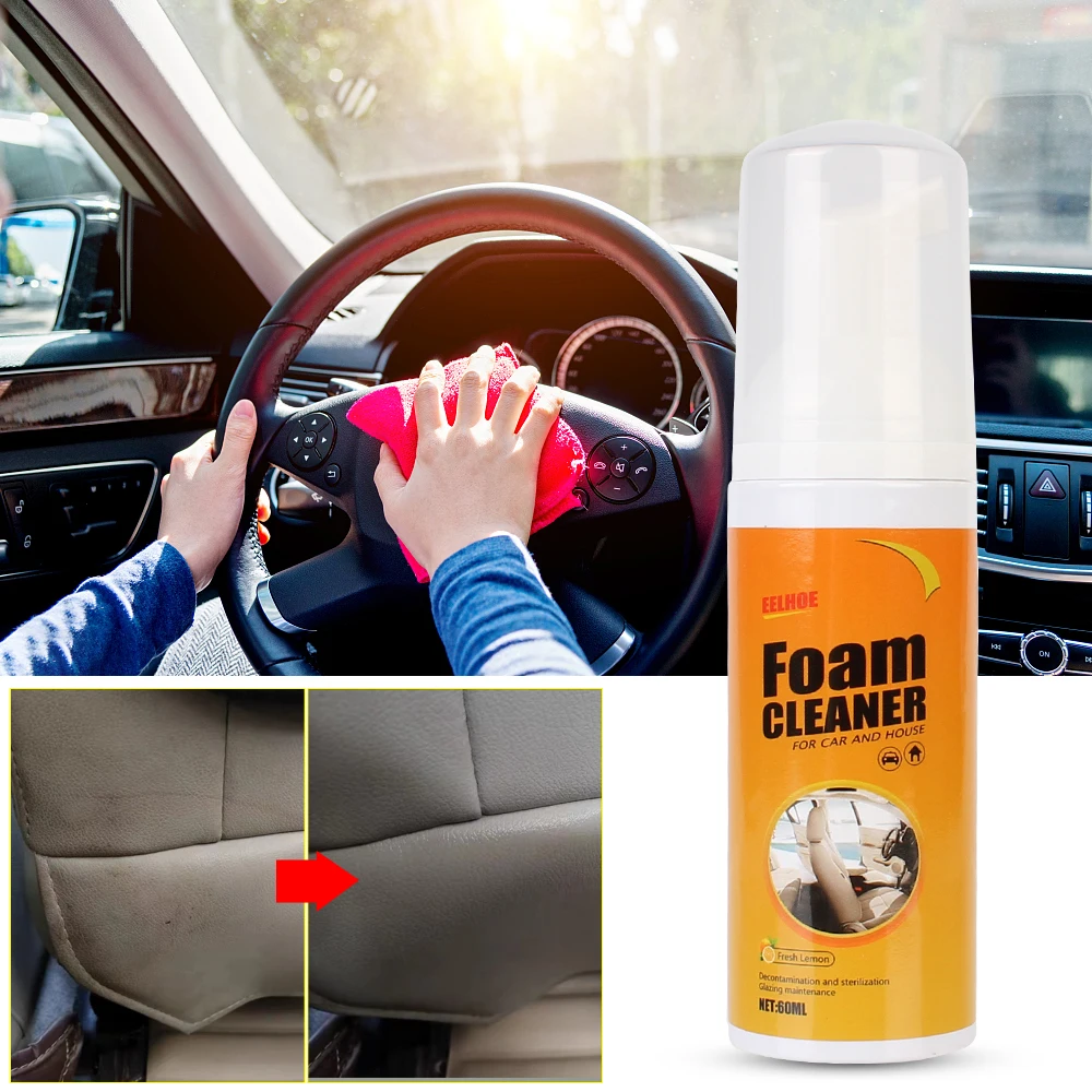 

Automoive Car Cleaning Agent Foam Cleaner Spray Multi-purpose Foam Cleaner Lemon Scented 30/60/120ML