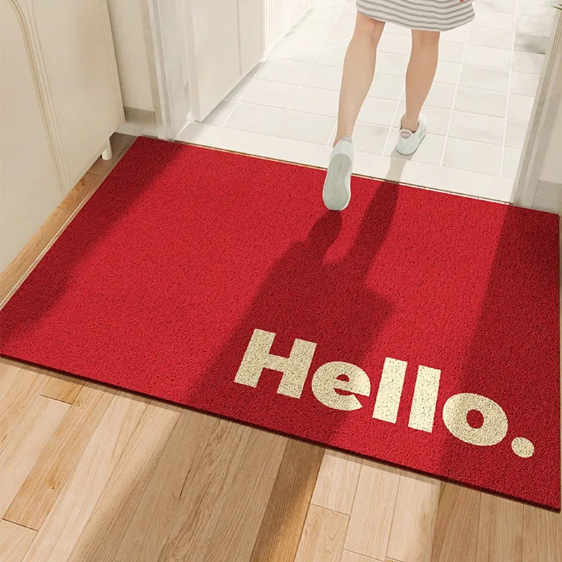 

Porch Creative Design Door Mat Carpet PVC Anti-slip Mat Silk Loop Can Be Cut Custom Home Mat Carpet Small Size Entrance Door Mat