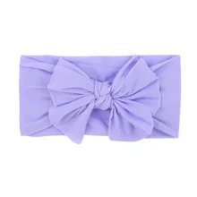 

2022 Elastic Nylon Baby Headbands Comfortable Environmental Material Kids Bow Knot Headwear Accessories