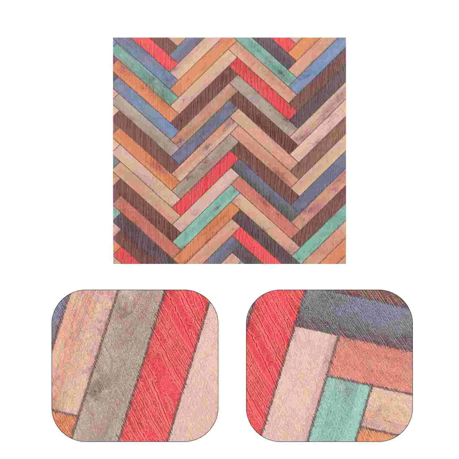

4pcs Mini Flooring Sticker Miniature Floor House Adhesive Wallpaper Sticker