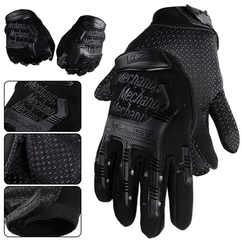 Tactical Full Finger Protective Motorcycle Gloves Outdoor Non-slip Training Hunting Fighting Cycling Riding Gloves